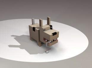 8bit pixel art fat dog character